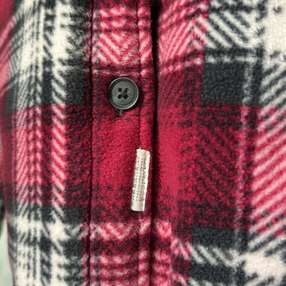 Soho Threads Pink Plaid White Sherpa size M - Picture 3 of 9